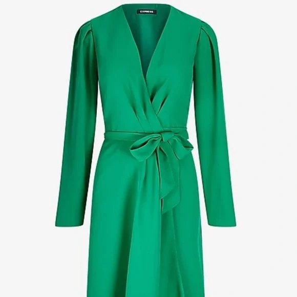 Express | Dresses | Green Express Wrap Dress | Poshmark Express | Dresses | Green Express Wrap Dress | Poshmark
